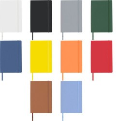 Carnet A5 personnalisé avec couverture souple en PU - Mireia Matières : carton Couleurs : rouge objet publicitaire robuste