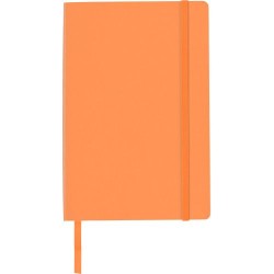 Carnet A5 personnalisé avec couverture souple en PU - Mireia Matières : carton Couleurs : orange personnalisable avec votre logo