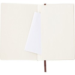 Carnet A5 personnalisé avec couverture souple en PU - Mireia Matières : carton Couleurs : orange impression logo haute qualité