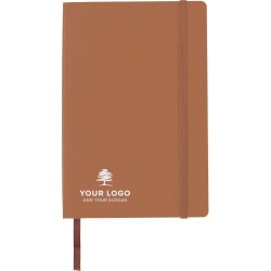 Carnet A5 personnalisé avec couverture souple en PU - Mireia Matières : carton Couleurs : bleu goodies publicitaire événementiel