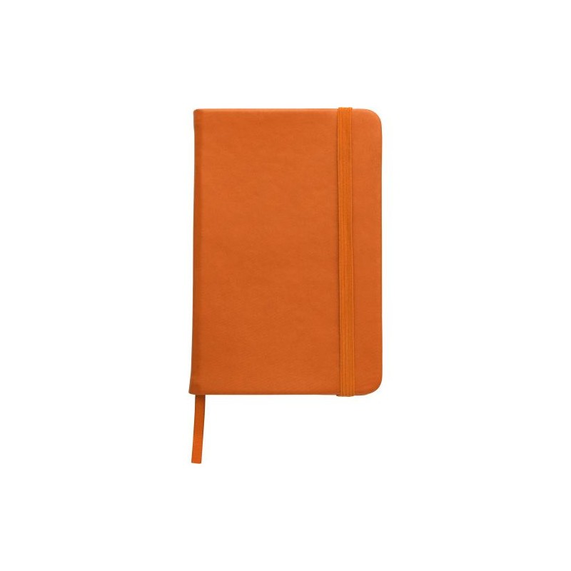 Carnet A5 personnalisé avec couverture  en PU - Brigitta Matières : carton Couleurs : orange impression haute définition