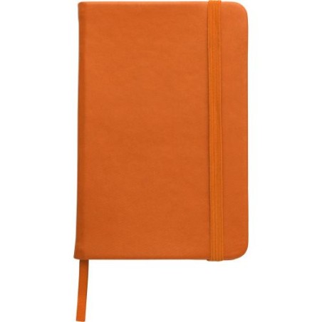 Carnet A5 personnalisé avec couverture  en PU - Brigitta Matières : carton Couleurs : orange impression haute définition