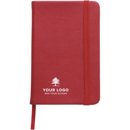Carnet A5 personnalisé avec couverture  en PU - Brigitta Matières : carton Couleurs : orange marquage laser ultra précis