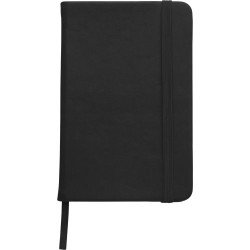 Carnet A5 personnalisé avec couverture  en PU - Brigitta Matières : carton Couleurs : noir marquage laser ultra précis