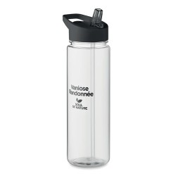 Bouteille  en RPET de 650ml - ALABAMA Matières : PET recyclé Couleurs : noir objet promotionnel éco-responsable
