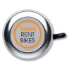 Sonnette de vélo personnalisée - RINGRING Matières : aluminium Couleurs : argenté brillant goodies entreprise design