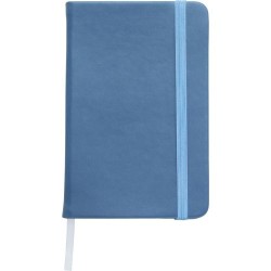 Carnet A5 personnalisé avec couverture  en PU - Brigitta Matières : carton Couleurs : bleu clair goodies publicitaire événementi