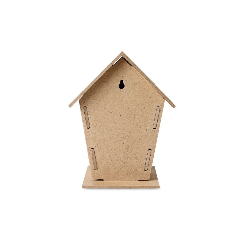 Nichoir Animalier Personnalisé Éco-responsable - WOOHOUSE Matières : MDF Couleurs : bois personnalisable avec votre logo