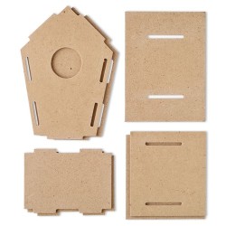 Nichoir Animalier Personnalisé Éco-responsable - WOOHOUSE Matières : MDF Couleurs : bois cadeau entreprise pas cher