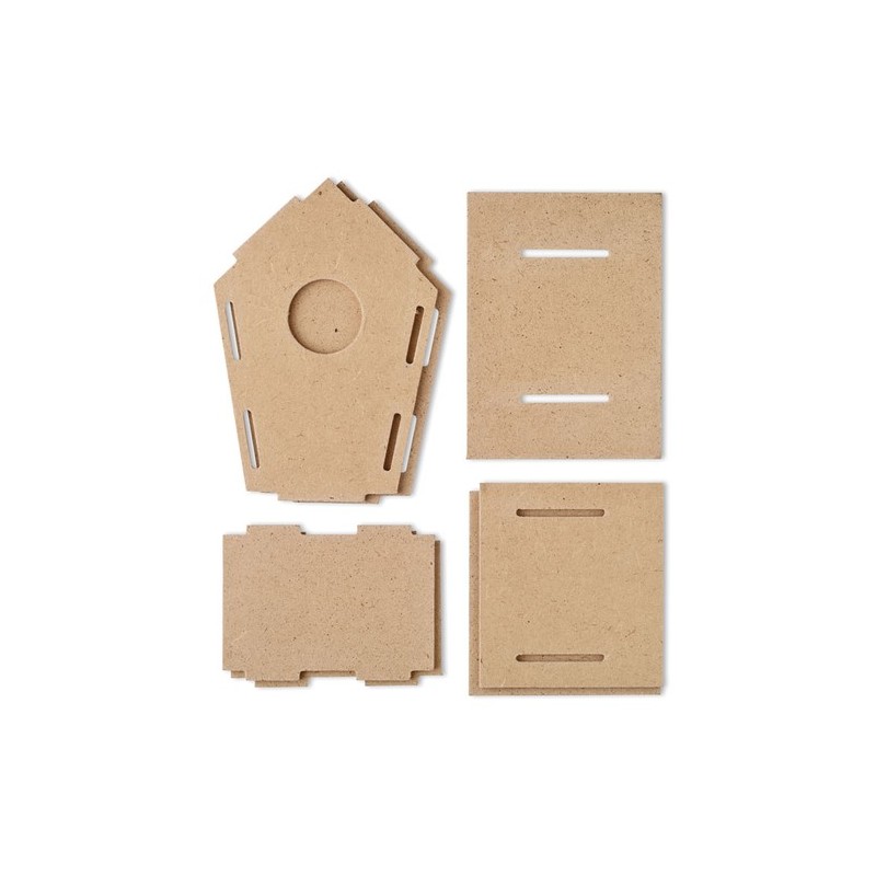 Nichoir Animalier Personnalisé Éco-responsable - WOOHOUSE Matières : MDF Couleurs : bois cadeau entreprise pas cher