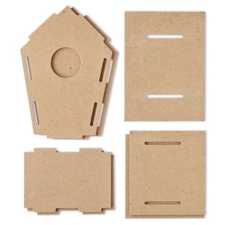 Nichoir Animalier Personnalisé Éco-responsable - WOOHOUSE Matières : MDF Couleurs : bois cadeau entreprise pas cher