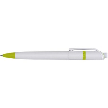 Stylo à bille  en ABS - Ducal Matières : nickel Couleurs : vert citron personnalisation rapide en France