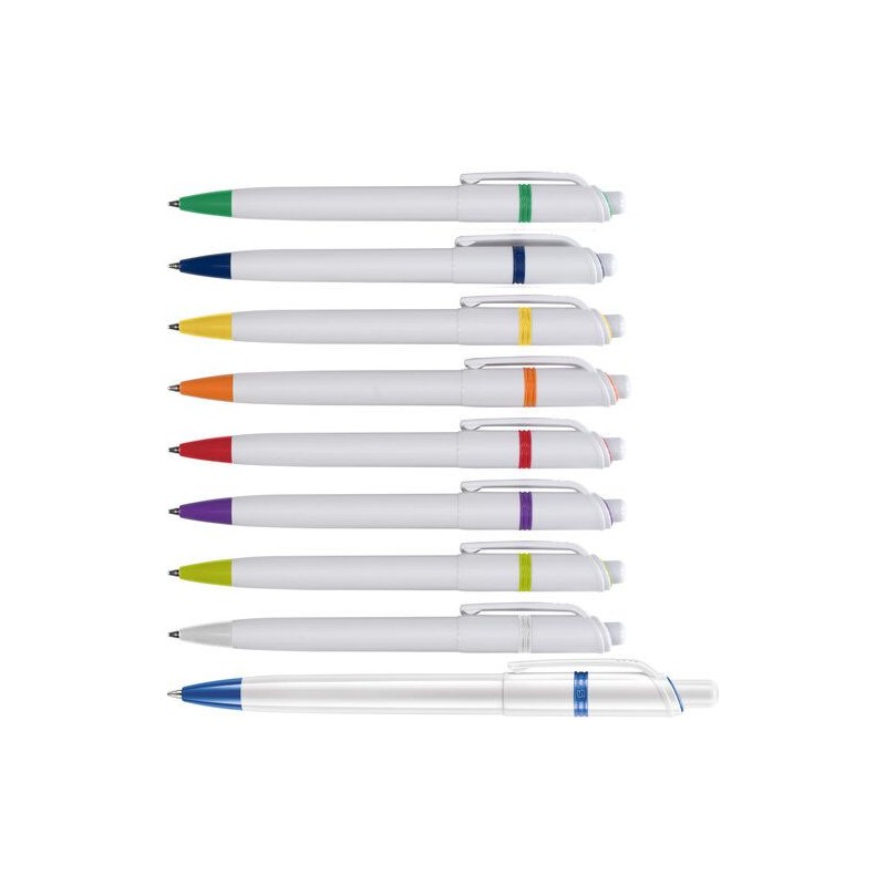 Stylo à bille  en ABS - Ducal Matières : nickel Couleurs : vert citron cadeau affaires élégant
