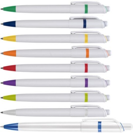 Stylo à bille  en ABS - Ducal Matières : nickel Couleurs : vert citron cadeau affaires élégant