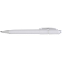 Stylo à bille  en ABS - Ducal Matières : nickel Couleurs : blanc cadeau collaborateur premium