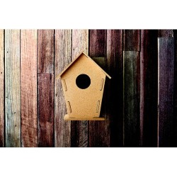 Nichoir Animalier Personnalisé Éco-responsable - WOOHOUSE Matières : MDF Couleurs : bois impression haute définition