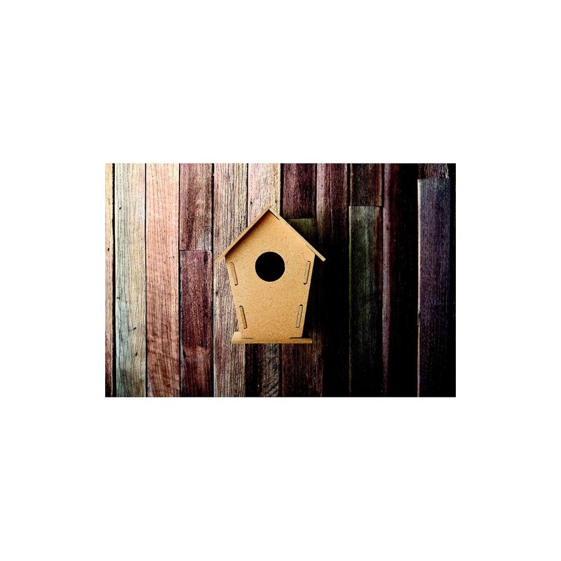 Nichoir Animalier Personnalisé Éco-responsable - WOOHOUSE Matières : MDF Couleurs : bois impression haute définition