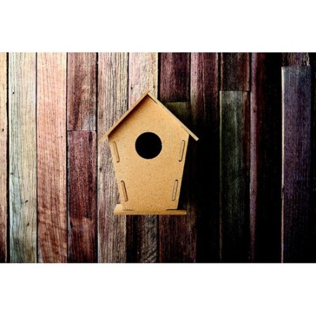 Nichoir Animalier Personnalisé Éco-responsable - WOOHOUSE Matières : MDF Couleurs : bois impression haute définition