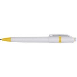 Stylo à bille  en ABS - Ducal Matières : nickel Couleurs : jaune goodies publicitaire événementiel