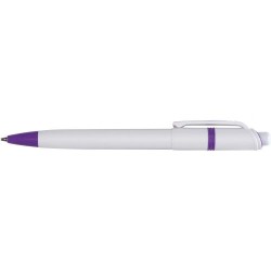 Stylo à bille  en ABS - Ducal Matières : nickel Couleurs : pourpre cadeau entreprise pas cher