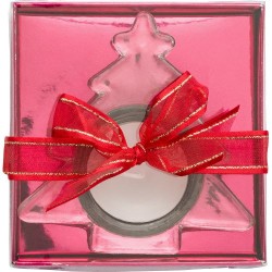 Porte-bougie élégant en verre - Cadeau personnalisé parfait Casey Matières : verre Couleurs : rouge