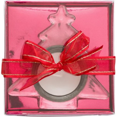 Porte-bougie élégant en verre - Cadeau personnalisé parfait Casey Matières : verre Couleurs : rouge