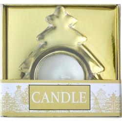 Porte-bougie élégant en verre - Cadeau personnalisé parfait Casey Matières : verre Couleurs : doré cadeau entreprise pas cher