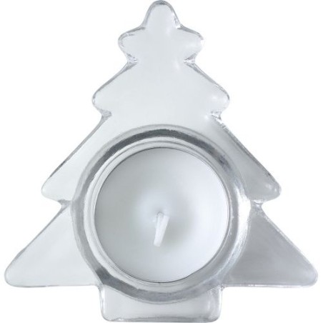 Porte-bougie élégant en verre - Cadeau personnalisé parfait Casey Matières : verre Couleurs : argenté impression haute définitio