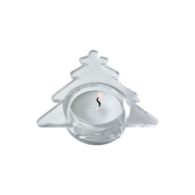 Porte-bougie élégant en verre - Cadeau personnalisé parfait Casey Matières : verre Couleurs : argenté goodies entreprise design