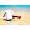 Crème solaire personnalisée SPF25 - SUNCARE Matières : polyéthylène (PE) Couleurs : bleu goodies personnalisé en stock