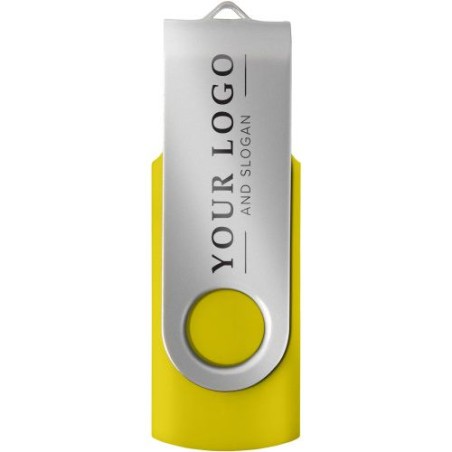 Clé USB personnalisée Twist 2.0 - 16 Go ou 32 Go | Lex Matières : métal Capacité : 16 Go Couleurs : argenté personnalisation rap