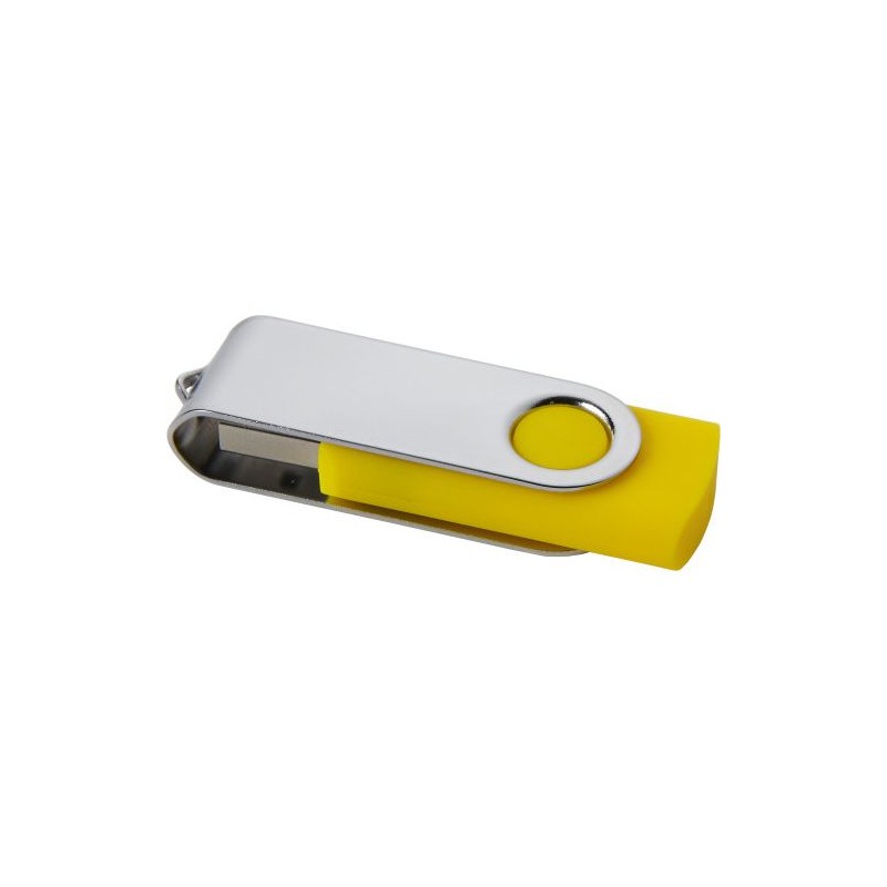 Clé USB personnalisée Twist 2.0 - 16 Go ou 32 Go | Lex Matières : métal Capacité : 16 Go Couleurs : argenté impression haute déf