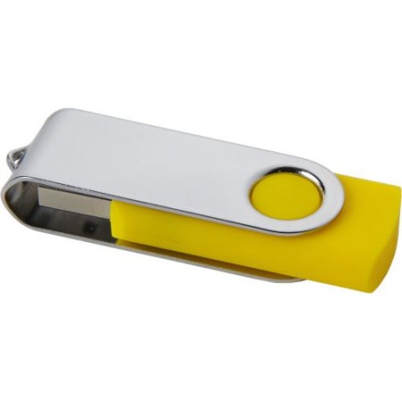 Clé USB personnalisée Twist 2.0 - 16 Go ou 32 Go | Lex Matières : métal Capacité : 16 Go Couleurs : argenté impression haute déf