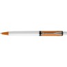 Stylo à bille personnalisable en plastique Raja Norina Matières : nickel Couleurs : orange personnalisable avec votre logo
