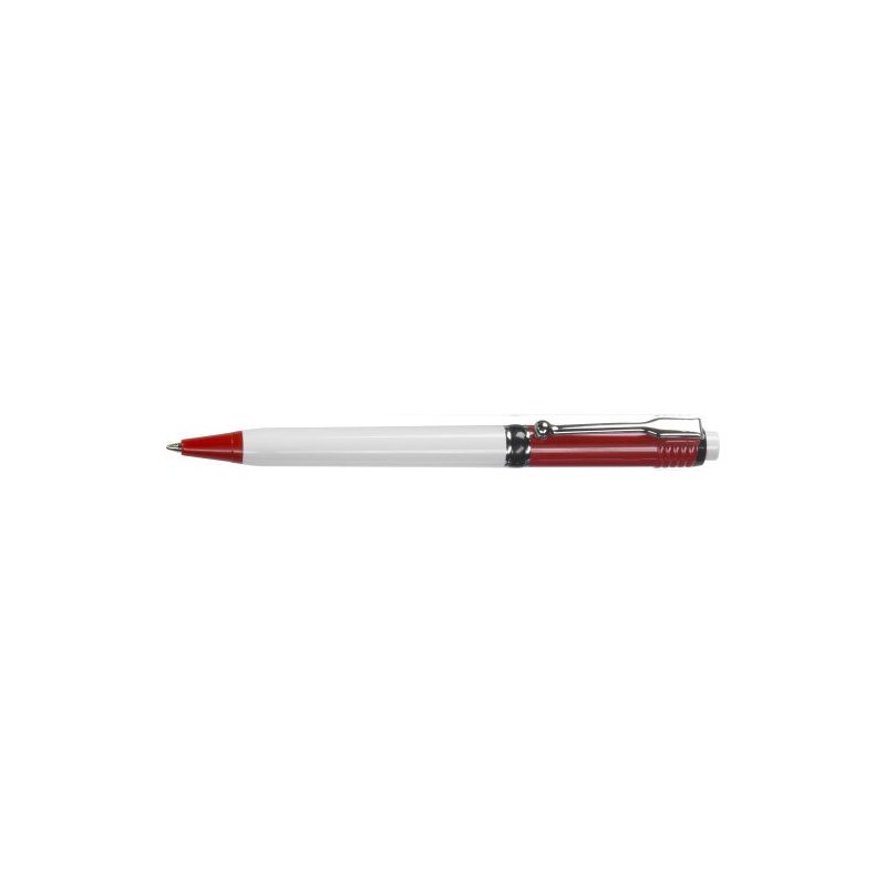 Stylo à bille personnalisable en plastique Raja Norina Matières : nickel Couleurs : orange marquage couleur éclatante
