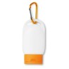 Crème solaire personnalisée SPF25 - SUNCARE Matières : polyéthylène (PE) Couleurs : orange personnalisable avec votre logo