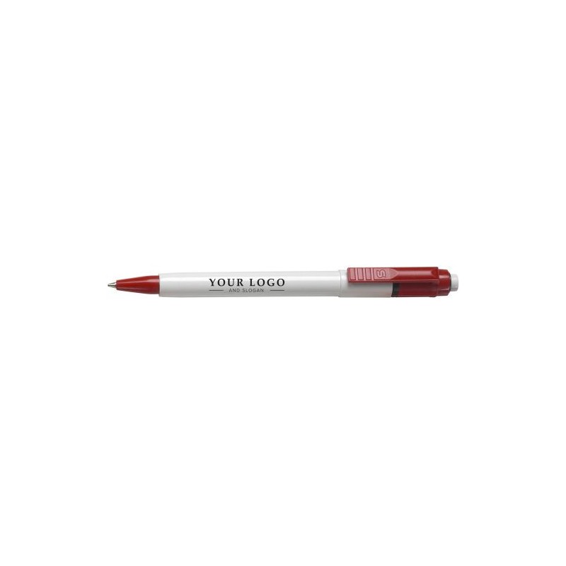 Stylo Bille Personnalisé Publicitaire Baron Matières : laiton Couleurs : blanc goodies publicitaire événementiel
