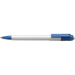 Stylo Bille Personnalisé Publicitaire Baron Matières : laiton Couleurs : bleu clair impression haute définition