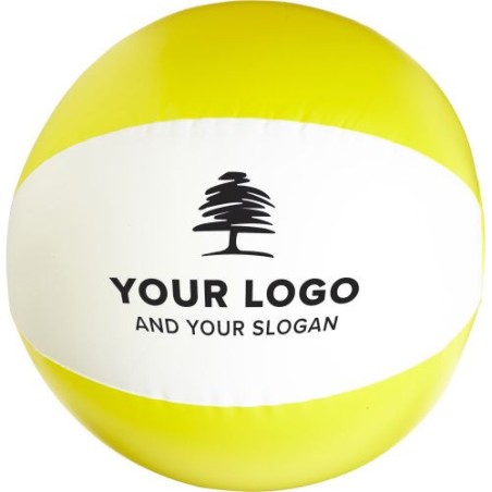 Ballon de plage gonflable en PVC personnalisé Lola Matières : PVC Couleurs : bleu cadeau collaborateur premium