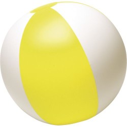Ballon de plage gonflable en PVC personnalisé Lola Matières : PVC Couleurs : jaune personnalisation rapide en France