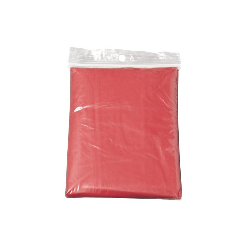 Poncho  en PE - Objets publicitaires pratiques Pablo Matières : polyéthylène (PE) Couleurs : rouge
