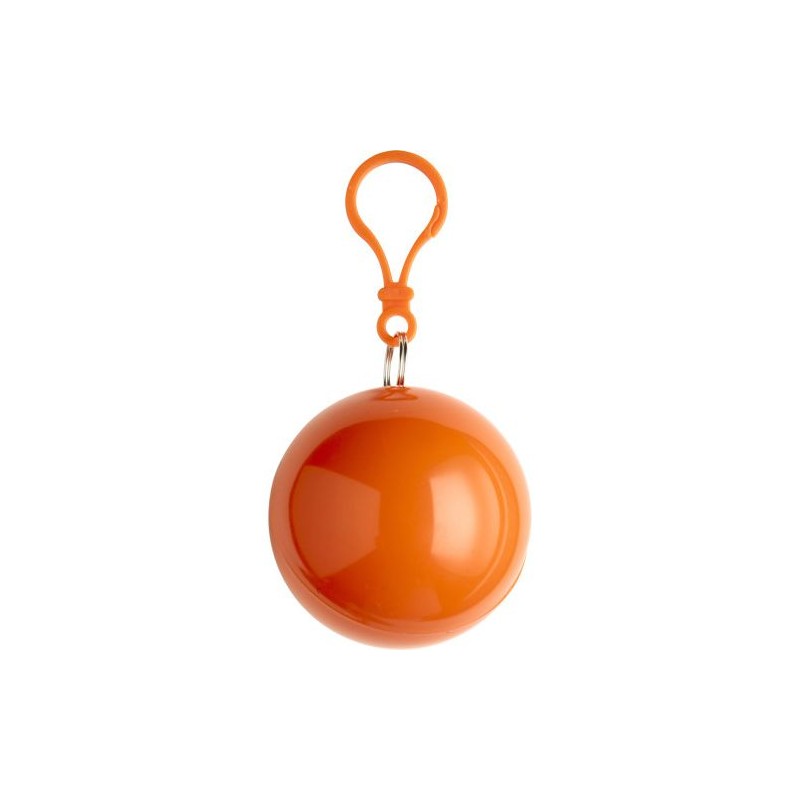 Etui boule pratique contenant un poncho personnalisé Pippa Matières : plastique Couleurs : orange