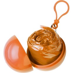Etui boule pratique contenant un poncho personnalisé Pippa Matières : plastique Couleurs : orange 2