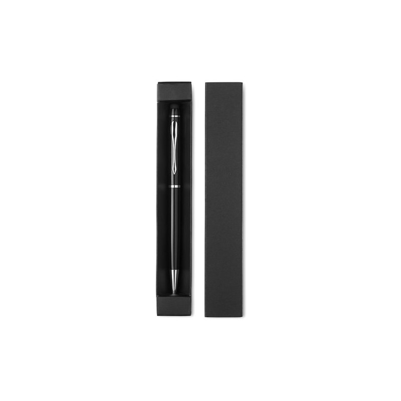 Stylo touch twist en aluminium personnalisé - EDUAR Matières : papier Couleurs : noir