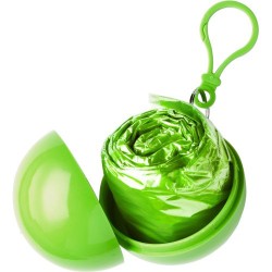 Etui boule pratique contenant un poncho personnalisé Pippa Matières : plastique Couleurs : vert clair cadeau collaborateur premi