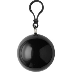 Etui boule pratique contenant un poncho personnalisé Pippa Matières : plastique Couleurs : noir cadeau entreprise pas cher