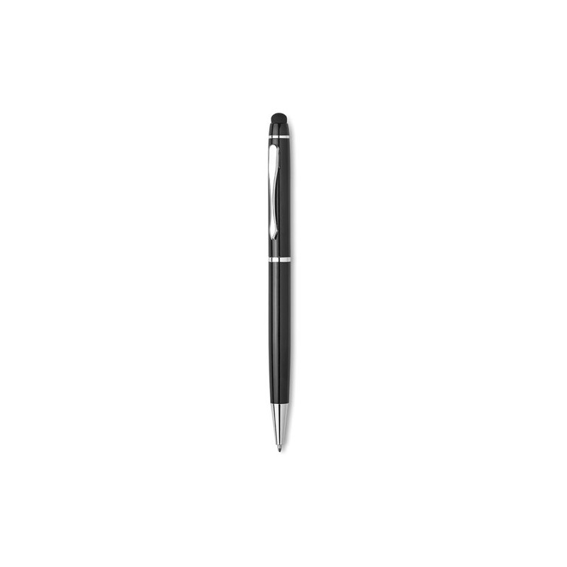 Stylo touch twist en aluminium personnalisé - EDUAR Matières : papier Couleurs : noir cadeau entreprise pas cher