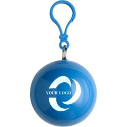 Etui boule pratique contenant un poncho personnalisé Pippa Matières : plastique Couleurs : noir personnalisable avec votre logo