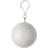 Etui boule pratique contenant un poncho personnalisé Pippa Matières : plastique Couleurs : blanc impression haute définition