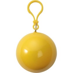 Etui boule pratique contenant un poncho personnalisé Pippa Matières : plastique Couleurs : jaune marquage laser ultra précis